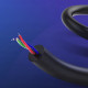 Кабель Vention 3.5mm Female to 2RCA Male Audio Cable 2M Black Metal Type (VAB-R01-B200)