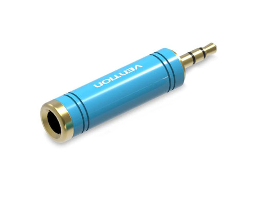 Адаптер Vention 3.5mm Male to 6.35mm Female Audio Adapter Blue Aluminum Alloy Type (VAB-S04-L)