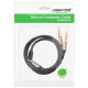 Аудіо кабель UGREEN 3.5mm TRS to Dual 6.35mm TS Audio Cable 1m (Gray) (UGR-10613)