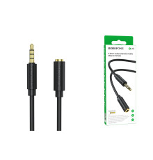 Аудiо-кабель BOROFONE BL12 3.5 audio extension cable male to female 2m Black