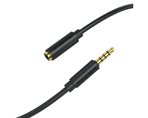 Аудiо-кабель BOROFONE BL12 3.5 audio extension cable male to female 2m Black