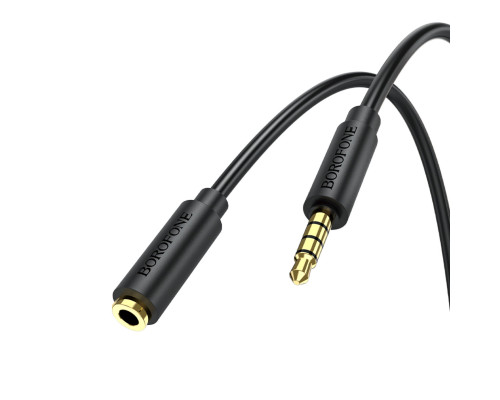 Аудiо-кабель BOROFONE BL12 3.5 audio extension cable male to female 2m Black