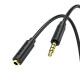 Аудiо-кабель BOROFONE BL12 3.5 audio extension cable male to female 2m Black