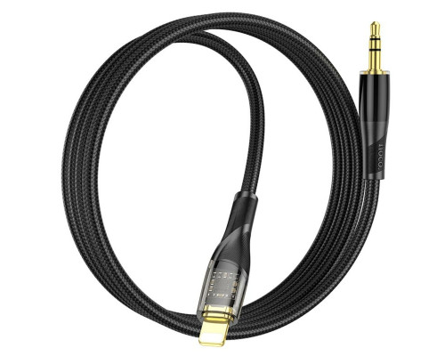 Аудiокабель HOCO UPA25 Transparent Discovery Edition Digital audio conversion cable iP Black