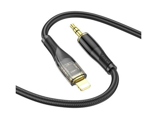 Аудiокабель HOCO UPA25 Transparent Discovery Edition Digital audio conversion cable iP Black