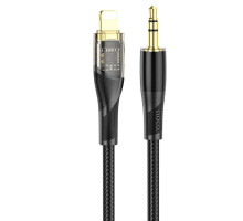 Аудiокабель HOCO UPA25 Transparent Discovery Edition Digital audio conversion cable iP Black