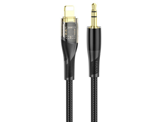 Аудiокабель HOCO UPA25 Transparent Discovery Edition Digital audio conversion cable iP Black