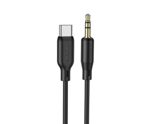 Аудiо-кабель BOROFONE BL18 Type-C silicone digital audio conversion cable Black