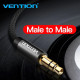 Кабель Vention Fabric Braided 3.5mm Male to Male Audio Cable 0.5M Black Metal Type (BAGBD)