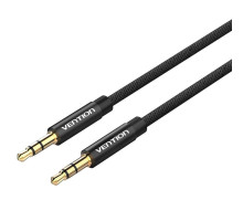 Кабель Vention Fabric Braided 3.5mm Male to Male Audio Cable 0.5M Black Metal Type (BAGBD)