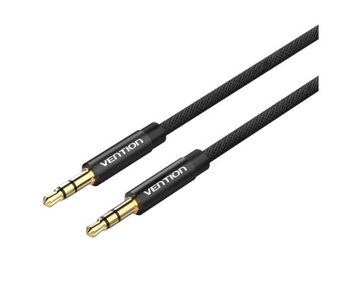 Кабель Vention Fabric Braided 3.5mm Male to Male Audio Cable 0.5M Black Metal Type (BAGBD)