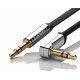 Аудіокабель UGREEN AV119 3.5mm Male to 3.5mm Male Straight to angle flat Cable 1m (Black)(UGR-10597) (UGR-10597)