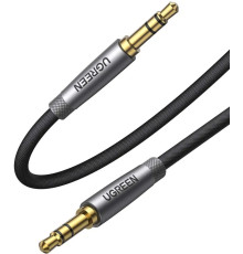 Аудіо кабель UGREEN AV150 3.5mm Metal Connector Alu Case Braided Audio Cable 2m(UGR-70899)