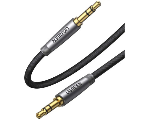 Аудіо кабель UGREEN AV150 3.5mm Metal Connector Alu Case Braided Audio Cable 2m(UGR-70899)