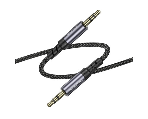 Аудіокабель BOROFONE BL24 Graceful audio cable AUX Metal Grey (6941991118968)