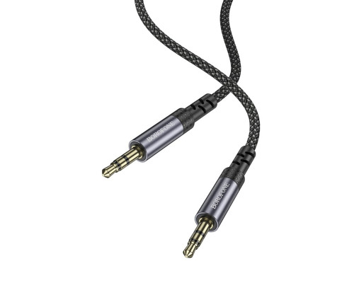 Аудіокабель BOROFONE BL24 Graceful audio cable AUX Metal Grey (6941991118968)