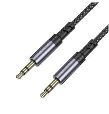 Аудіокабель BOROFONE BL24 Graceful audio cable AUX Metal Grey (6941991118968)