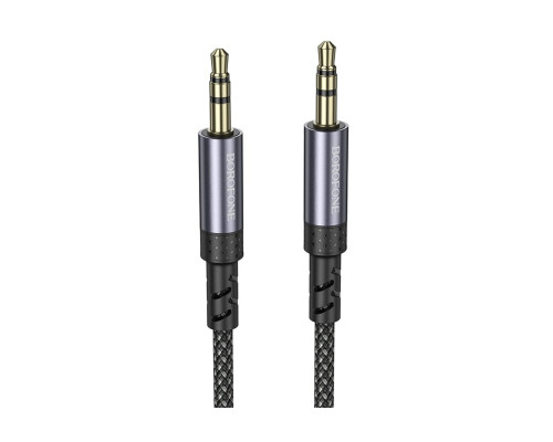 Аудіокабель BOROFONE BL24 Graceful audio cable AUX Metal Grey (6941991118968)