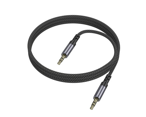 Аудіокабель BOROFONE BL24 Graceful audio cable AUX Metal Grey (6941991118968)