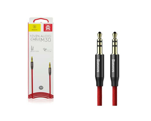 Аудіокабель Baseus Yiven Audio Cable M30 1M Red+Black (CAM30-B91)