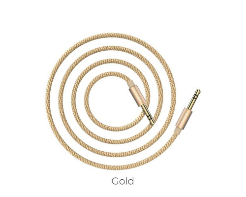 Аудiо-кабель BOROFONE BL3 Audiolink audio AUX cable, 1m Gold