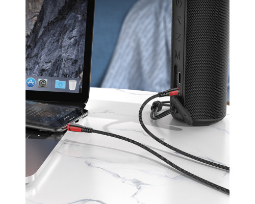 Аудiо-кабель BOROFONE BL14 AUX audio cable(L=1M) Black