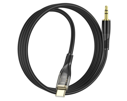 Аудiокабель HOCO UPA25 Transparent Discovery Edition Digital audio conversion cable Type-C Black