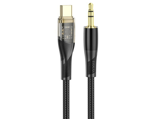 Аудiокабель HOCO UPA25 Transparent Discovery Edition Digital audio conversion cable Type-C Black