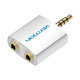 Адаптер Vention 4 Pole 3.5mm Male to 2*3.5mm Female Audio Adapter Silvery Metal Type (BDAW0)