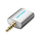 Адаптер Vention 4 Pole 3.5mm Male to 2*3.5mm Female Audio Adapter Silvery Metal Type (BDAW0)