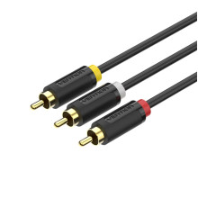 Кабель Vention 3RCA Male to 3RCA Male Cable 2M Black (BCABH)