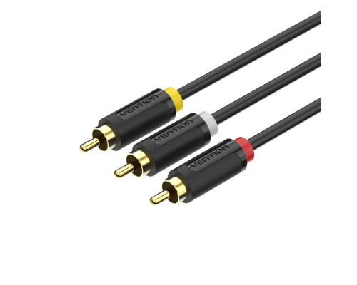 Кабель Vention 3RCA Male to 3RCA Male Cable 2M Black (BCABH)