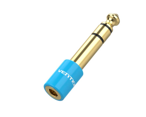 Адаптер Vention 6.35mm Male to 3.5mm Female Audio Adapter Blue Aluminum Alloy Type (VAB-S01-L) (VAB-S01-L)