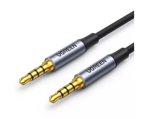 Аудіо кабель UGREEN 3.5mm 4-Pole M/M Audio Cable Alu Case 1m (UGR-10648)