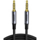 Аудіо кабель UGREEN 3.5mm 4-Pole M/M Audio Cable Alu Case 1m (UGR-10648)