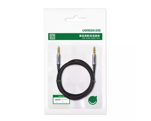 Аудіо кабель UGREEN 3.5mm 4-Pole M/M Audio Cable Alu Case 1m (UGR-10648)