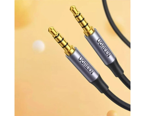 Аудіо кабель UGREEN 3.5mm 4-Pole M/M Audio Cable Alu Case 1m (UGR-10648)