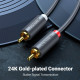 Аудіокабель UGREEN AV104 2RCA Male to 2RCA Male Cable 5m (Black) (UGR-10520)