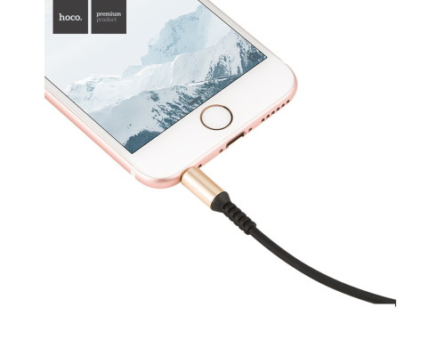 Аудiокабель HOCO UPA02 AUX Spring Audio cable Black
