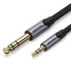 Кабель Vention Cotton Braided 3.5mm TRS Male to 6.35mm Male Audio Cable 1.5M Gray Aluminum Alloy Type (BAUHG)