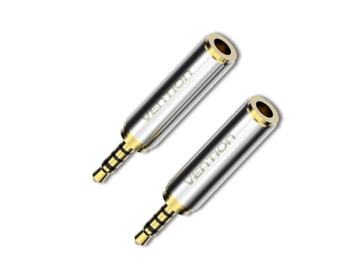 Адаптер Vention 2.5mm Male to 3.5mm Female Audio Adapter Silvery Metal Type (VAB-S02)