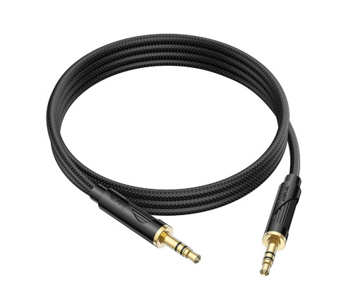 Аудiокабель HOCO UPA30 Friend audio cable AUX Black (6942007625463)