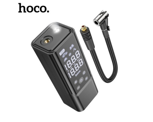 Автомобільний насос Hoco ZP7 Maddy (5000 mAh) Black mag-6942007614511142601