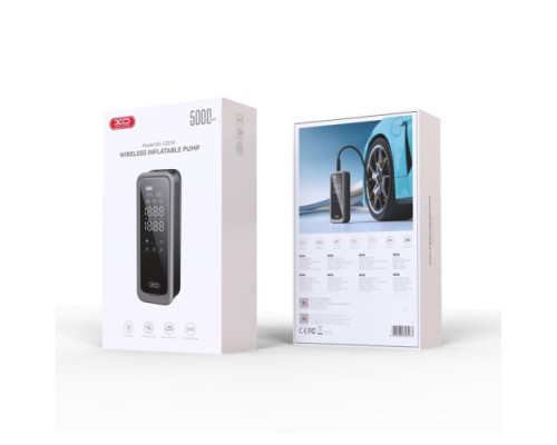 Автокомпресор XO CZ018 Intelligent Portable 5000mAh Wireless Inflation Pump 22 Cylinder Block Чорний mag-6920680858163140402