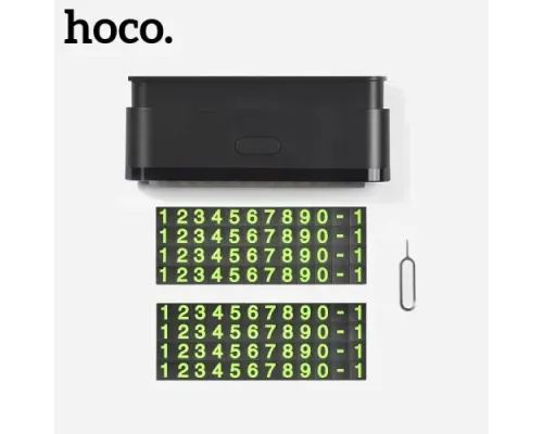 Паркувальна карта Hoco CPH19 One-click hidden signage Чорна mag-6931474706508146699