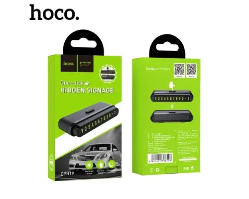 Паркувальна карта Hoco CPH19 One-click hidden signage Чорна mag-6931474706508146699
