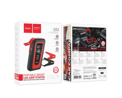 УМБ - пусковий пристрій (бустер) Hoco QS3 Victory car emergency starter 10000mAh Black mag-6942007635530137570