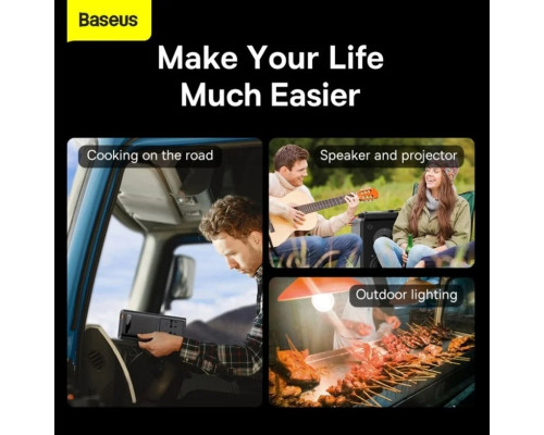 Автомобільний інвертор Baseus Super Si Power Inverter 500W (220V CN/EU ) Black (CGNB000101)