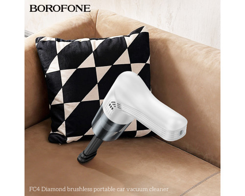 Автомобільний пилосос BOROFONE FC4 Diamond brushless portable car vacuum cleaner White (6941991119101)