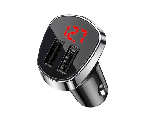 Автомобільний зарядний пристрій BOROFONE BZ15 Auspicious dual port digital display car charger